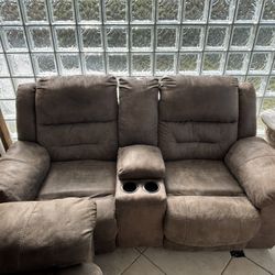 Full Set Brown Couches 