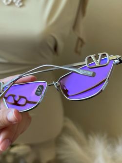 Valentino Cat-Eye Sunglasses Purple Lenses