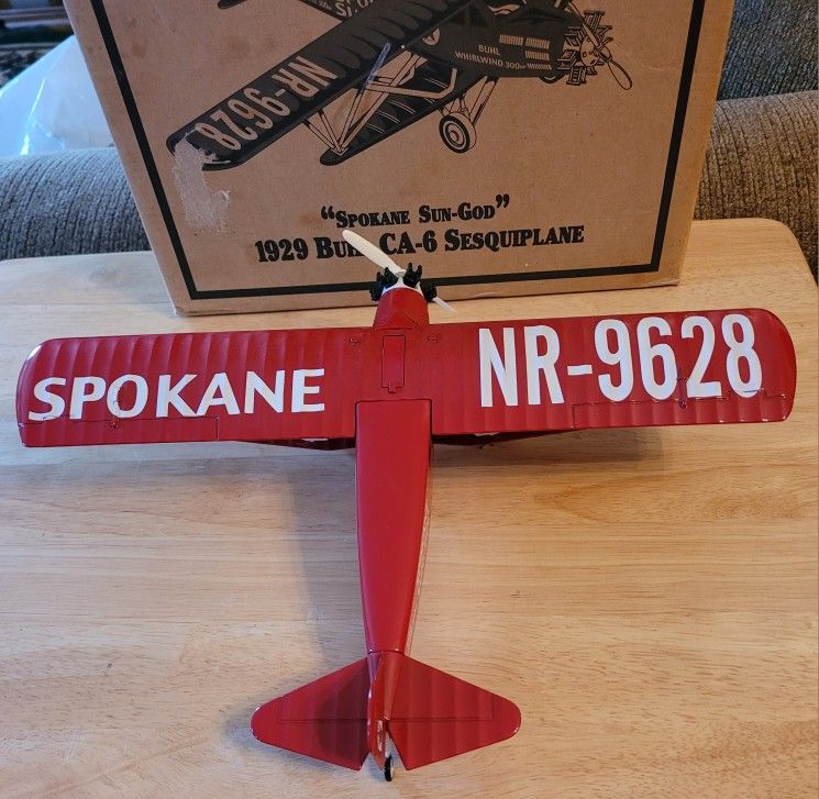 Wings of Texaco 2001 Collector's Edition Spokane Sun-God 1929 Buhl CA-6 Plane #9