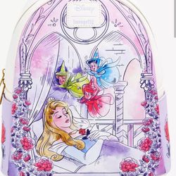 NWT. Aurora Sleeping Loungefly Mini Backpack. 