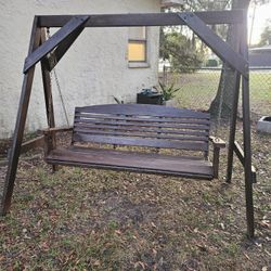 Outdoor Wooden Swing 