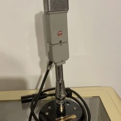 Vintage Turner 98 Dynamic Microphone Working WITH Desk Stand & Atlas Boom Tilt!!