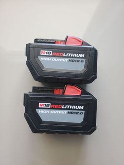 Milwaukee M18 18-Volt Lithium-Ion High Output 12.0Ah Batteries Pack (2 Pack)
