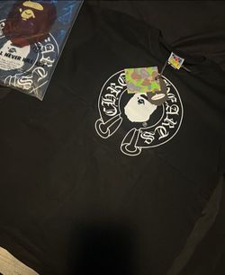 Bape shirt chrome heart