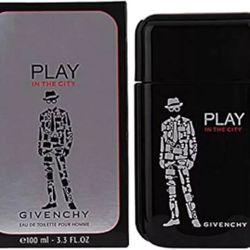 RARE GIVENCHY PLAY IN THE CITY EAU DE TOILETTE POUR HOMME SPRAY 100 ML/3.3 FL.OZ