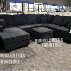 New Black Sectional 