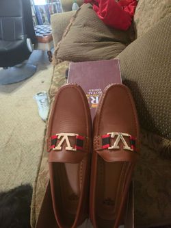 Royal Shoes Brown Loafers with Metal Detail