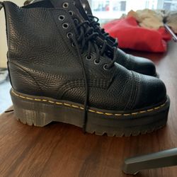 dr. martens sinclair milled nappa leather platform boots 