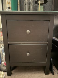 IKEA Nightstand Hemnes With Glass Top