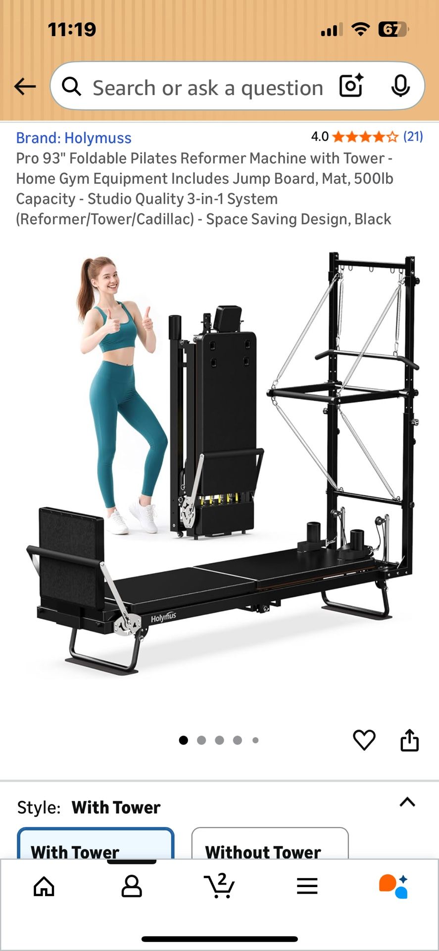 Pilates Reformer With Tower