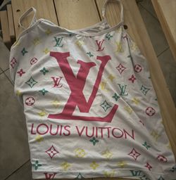 LV Colorful Monogram Print Tank