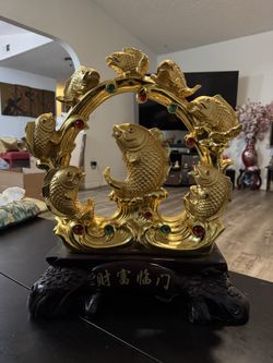 Koi Fish Lucky Charm Figurine