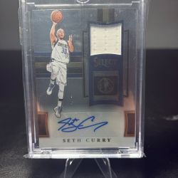 Seth Curry Autograph Card And Game-worn Material 