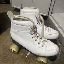 White Skates Size 8 On Man
