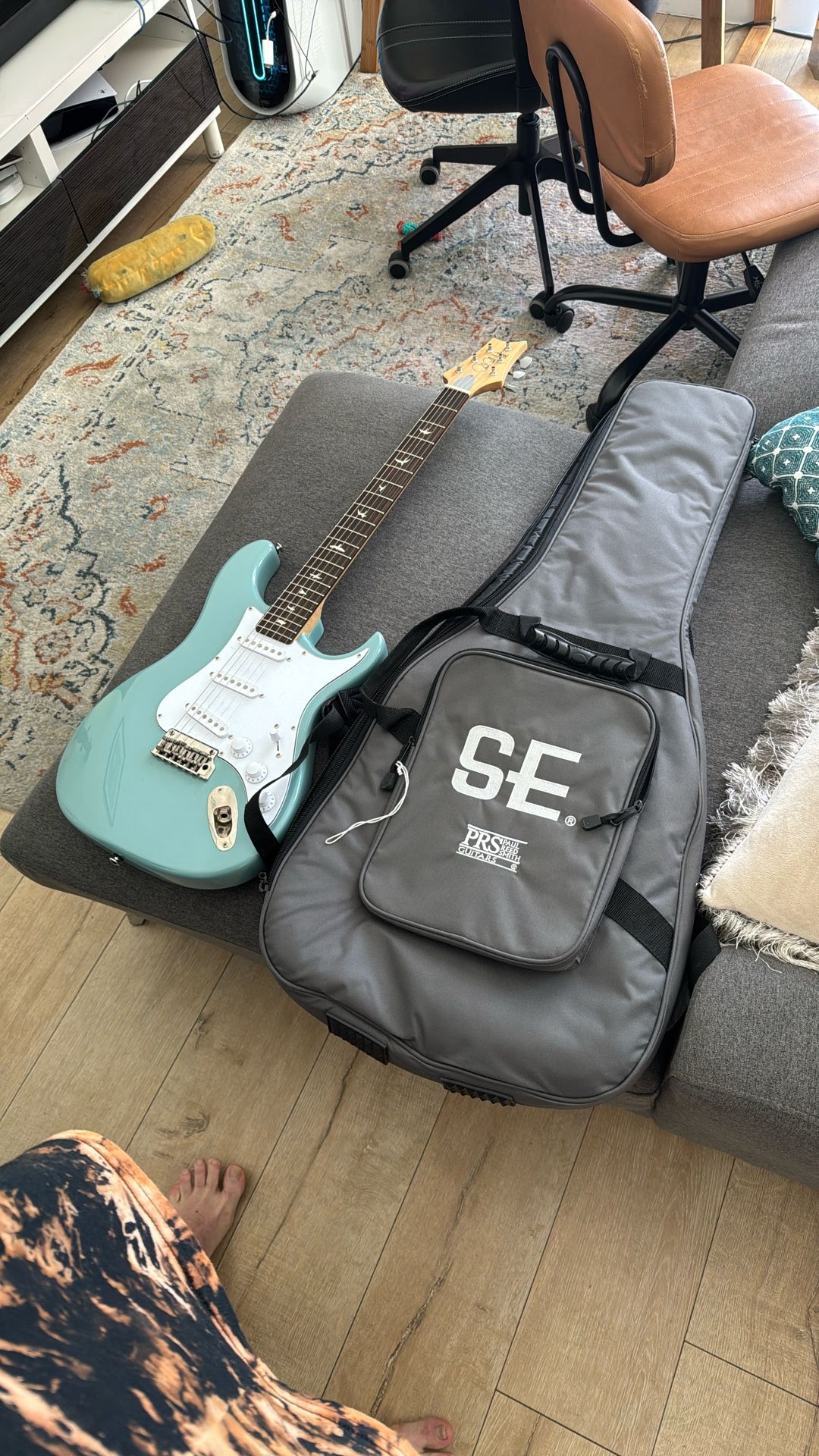 PRS Silver Sky SE John Mayer Signature guitar.