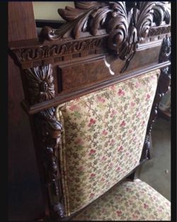 Craved wooden chair