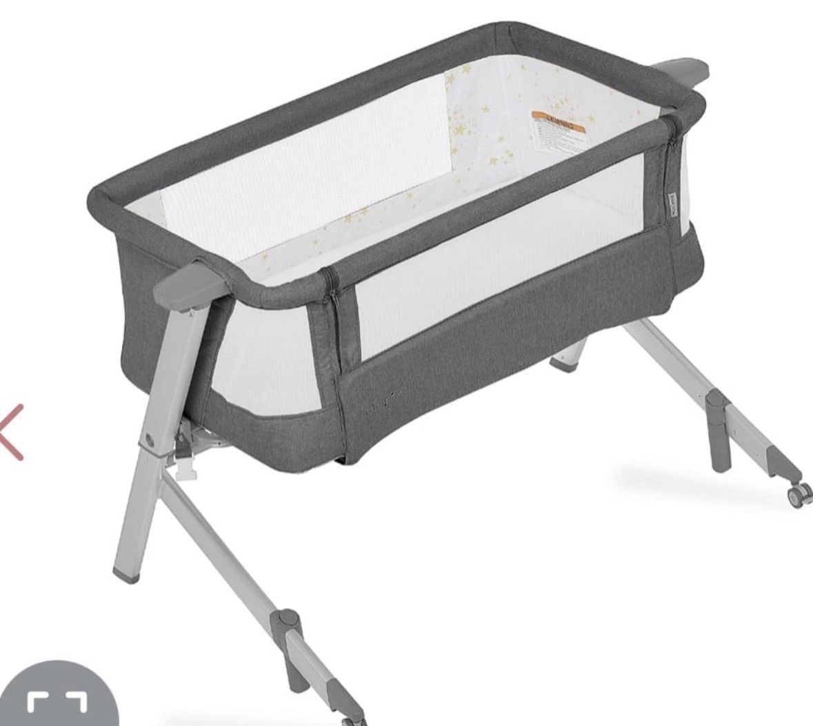 Dream On Me Skylar Bassinet And Bedside Sleeper In Grey Lightweight And Portable Baby Bassinet Five Position Adjustable Height Easy To Fold And Car