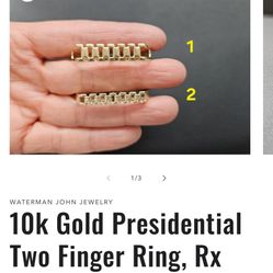 10k Double Finger Rolex Ring 