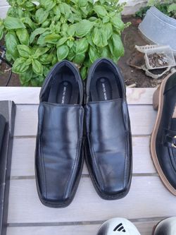 Bruno Marc Black Slip-On Dress Shoes