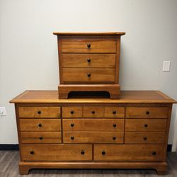 Brown Wood Dresser And Nightstand
