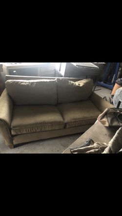 Olive green couch