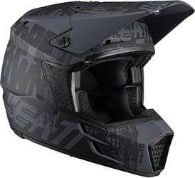 Leatt Moto 3.5 V21.1 Ghost Motorbike Helmet, X-Large, Black