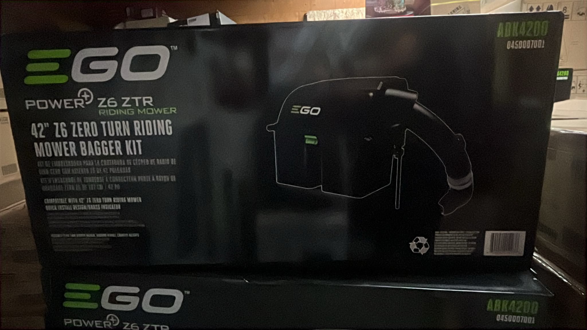EGO 42” Z6 Zero Turn Riding Mower Bagger Kit