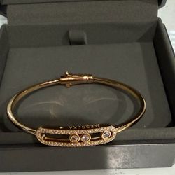 Women sterling silver Au750 over bracelet