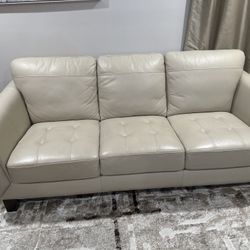 Large Leather Sofa Couch 