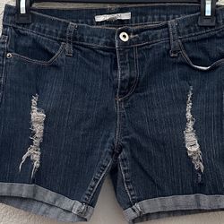 2.1 Denim Distressed Jean Shorts