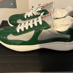 Prada America's Cup Men’s Patent Leather 100% Authentic US SZ 14 NEW