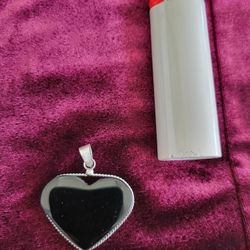 Black obsidian Heart Shaped Pendant