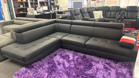 Last one!! L shape sectional with adjustable headrest! $799