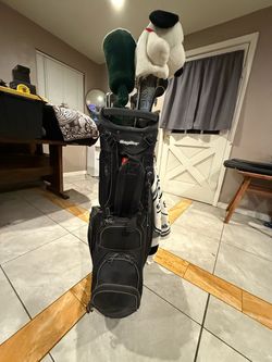 Bagboy chiller bag & golf clubs