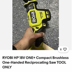 Ryobi One+ Hp One Handed  Reciprocating Saw