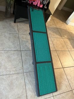 Pet Gear Tri-Fold Dog Car Ramp with Supertrax Green Steps Foldable 