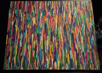 Colors drip canvas... 20" x 16"