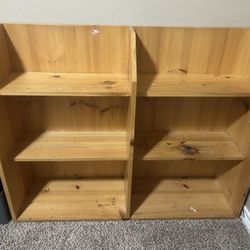 Handmade Solid Cedar Bookshelf – 6 Cubby Storage