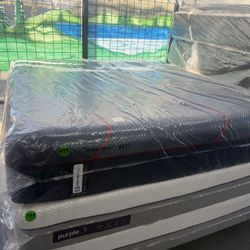 KING SIZE SEALY HYBRID “HIGH POINT” SOFT MATTRESS & BOX SPRING BED SET