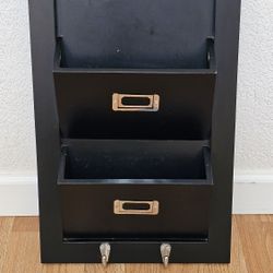 Entryway mail holder & key hooks: $10 obo