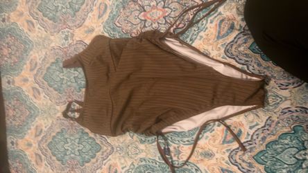 Brown, bathing suit size large