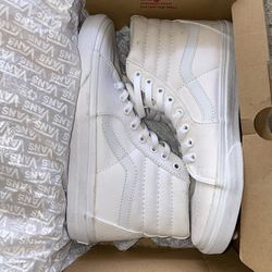 vans all white sk8-hi