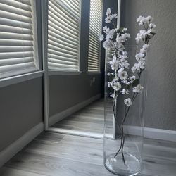 Glass Floor Cylinder Vase 