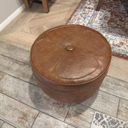 Vintage MCM Clover Design Footstool Ottoman