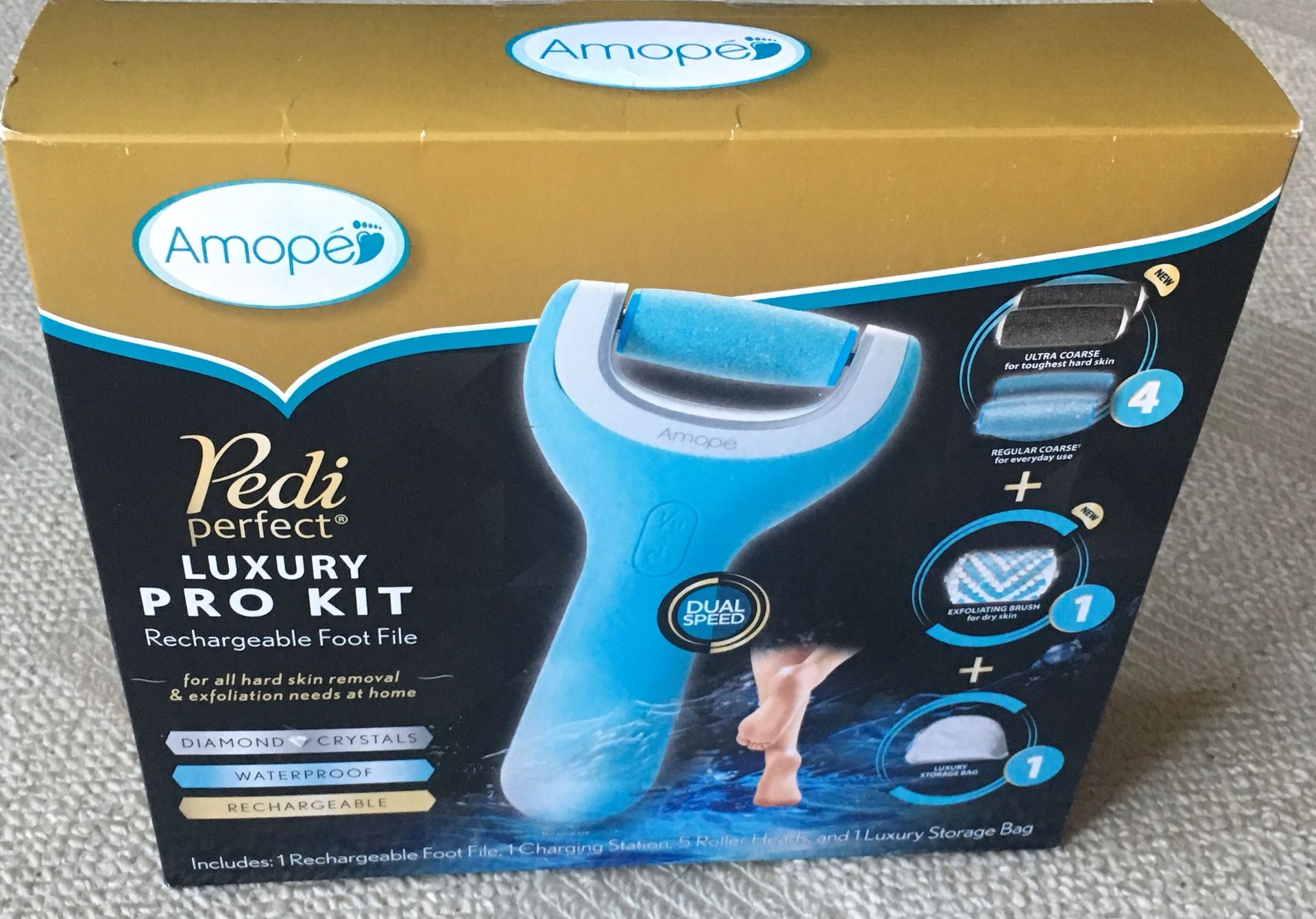 Amope Pedi Perfect Pro Rechargeable Foot File Kit Brand New for Sale in  Lindenhurst, NY - OfferUp