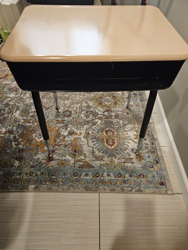 Old School Metal Student Desk