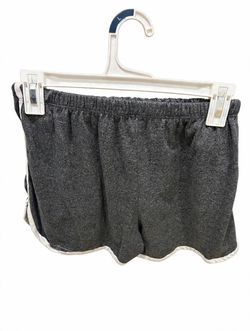 Gray Athletic Shorts with White Trim