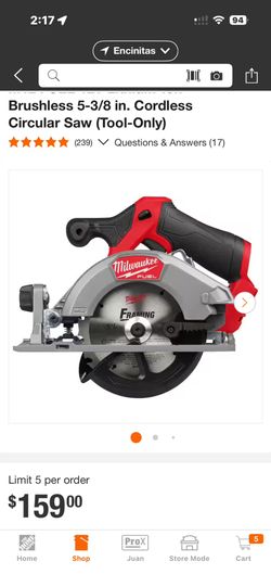 M12 5 3/8 Circular Saw