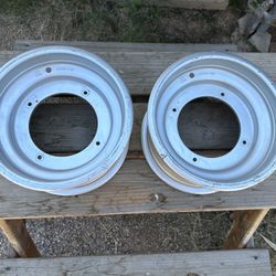 (2) OEM Stock Suzuki Front Wheels for QuadZilla QuadRacer LT500R LT250R