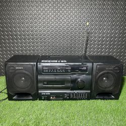 Sony Radio Cassette Recorder Boombox Equalizer Cfs-1035 Removal Speakers Tested Works